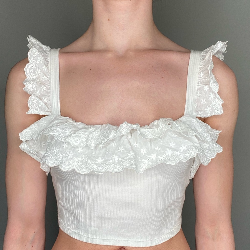 Tank top with ruffle